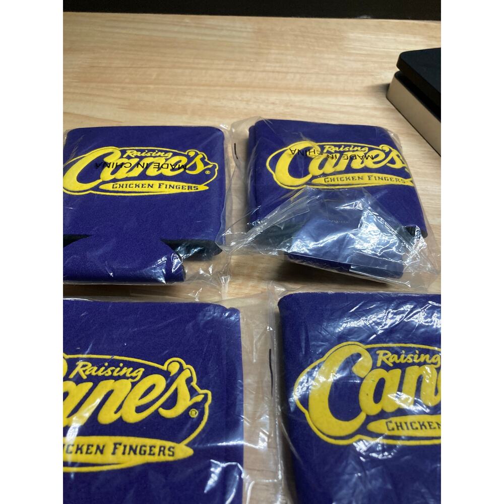 Raising Cane’s 'One Love' Set of 4 Coozie Koozie or Can Covers. New Old Stock